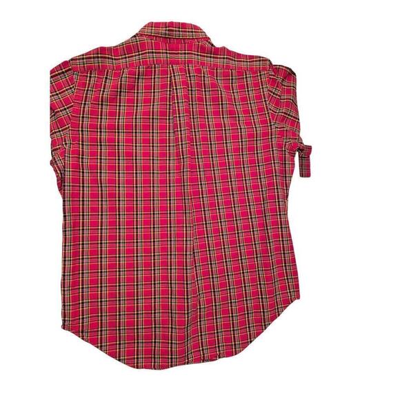 Ralph Lauren Mens Sz L Classic Fit Red Plaid Cotton Button down shirt Button - Picture 3 of 10